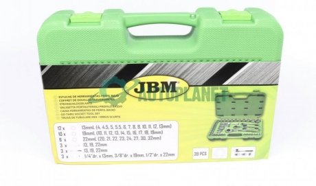 Набір насадок наскрізних (39 предметів) JBM 52418