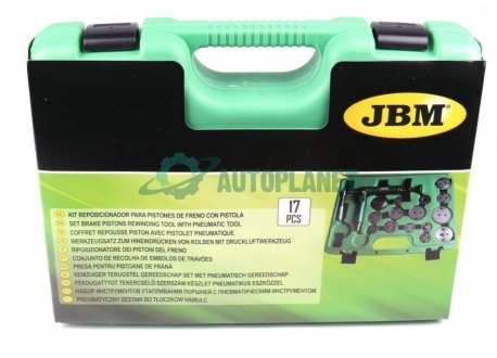 Набір інструментів для втоплення поршней (15 адаптерів) JBM 52636 (фото 1)