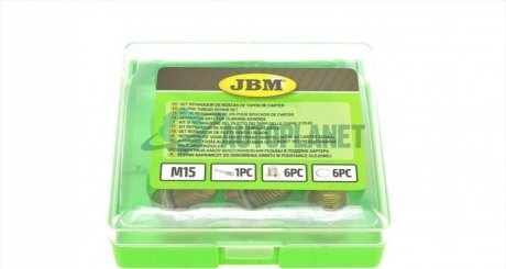 Набір інструмента для відновлення різьби в піддоні картера (M15) JBM 53236