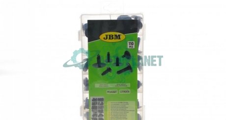 Набір кліпс пластмасових для обивки (110 шт) (PSA) JBM 53715 (фото 1)