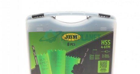 Комплект пил кольцевих біметалічних (+ адаптери) (8шт) JBM 53859