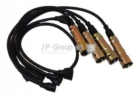 Комплект (4 шт.) проводов зажигания Golf II/III/Passat B3/Audi 80 (5кОм) JP GROUP 1192000410 (фото 1)