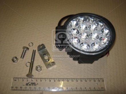 Фара LED круглая 42W, 14 ламп, 114*128мм, 3080Lm широкий луч 9-32V 6000K (LITLEDA,) JUBANA 453701050 (фото 1)