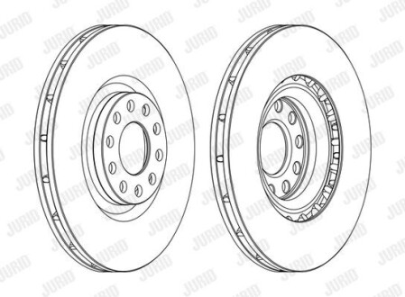 Гальмівний диск передній Audi A4, A6, Allroad / Seat Exeo Jurid 562205JC1