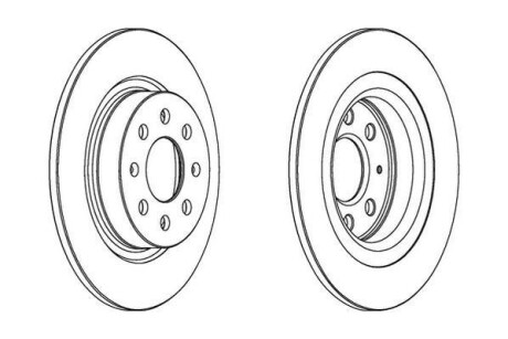 Гальмівний диск задній Opel Corsa E / Fiat Grande Punto, Punto / Abarth / Vauxhall Jurid 562305JC