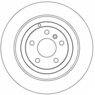 Тормозной диск задний Mercedes M-Class (W164), R-Class (W251, V251) (2005->) Jurid 562324J (фото 1)