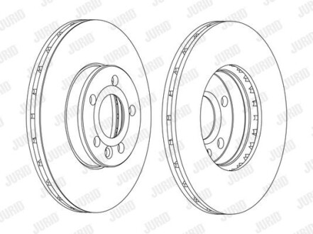 VW Диск гальмівний передний Sharan,T4,Ford Galaxy,Seat Alhambra Jurid 562382JC-1