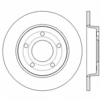 Тормозной диск задний Mazda 3, 5 (2003->) Jurid 562560JC (фото 1)