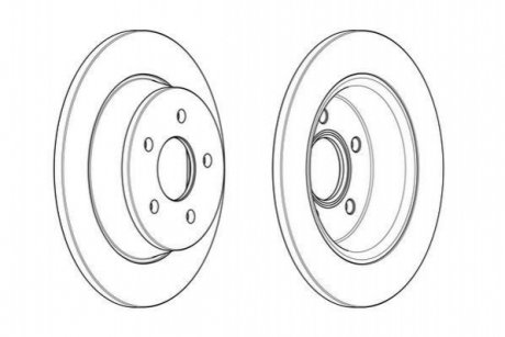 Тормозной диск (задний) Ford C-Max 2010- / Kuga / Transit Connect 2013- (280x11) Jurid 562655JC