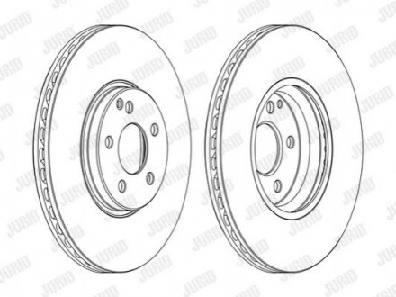 Гальмівний диск передній Mercedes E-Class (W211, S211) (2003->) Jurid 562728JC1
