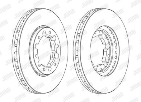 NISSAN гальмівний диск передн. Patrol 00- Jurid 562809JC-1