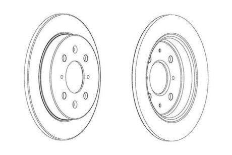 Гальмівний диск задній HONDA City, Jazz Jurid 562851JC