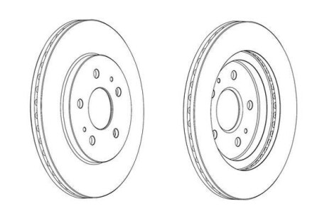 Гальмівний диск передній DAIHATSU Terios / TOYOTA Rush Jurid 562853JC