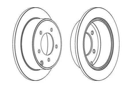 Гальмівний диск задній Chrysler 200, Sebring / Dodge Caliber, Avenger / Jeep Patriot, Compass Jurid 562857JC