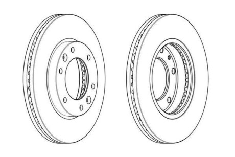 Гальмівний диск передній Hyundai H-1 (2008->) Jurid 563006JC