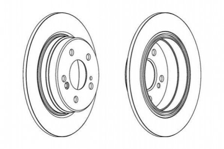 Тормозной диск задний Mercedes 124, E-Class (W124, W210, S124, A124, C124) / Chrysler Jurid 563040JC (фото 1)