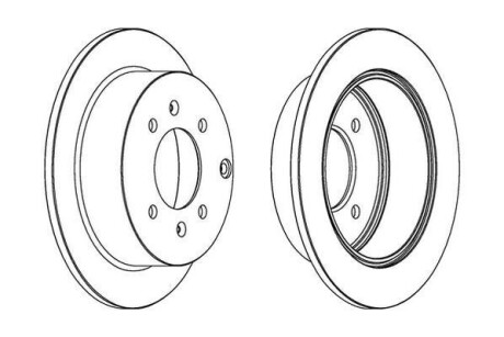 Гальмівний диск задній Hyundai Matrix, Sonata IV / KIA Magentis I Jurid 563042JC