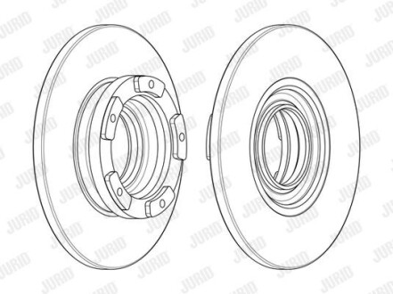 Гальмівний диск задній Ford Tourneo, Transit Jurid 563125J