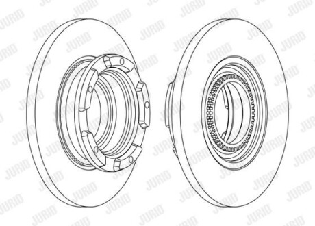 Гальмівний диск задній Ford Tourneo, Transit Jurid 563126J