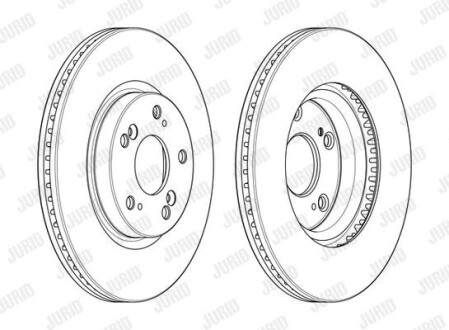 Гальмівний диск передній Honda Civic IX, X, HR-V Jurid 563127JC