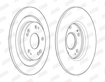 Гальмівний диск задній Honda Civic IX, VIII (2012-2016) Jurid 563128JC