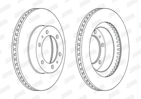 Гальмівний диск передній Toyota 4 Runner IV, FJ Cruiser, Land Cruiser Prado Jurid 563129JC