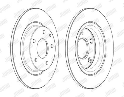 Гальмівний диск задній Mazda 6 (2013-2020) Jurid 563131JC