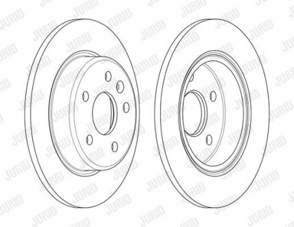 Гальмівний диск задній Opel Astra K 2015- Jurid 563143JC