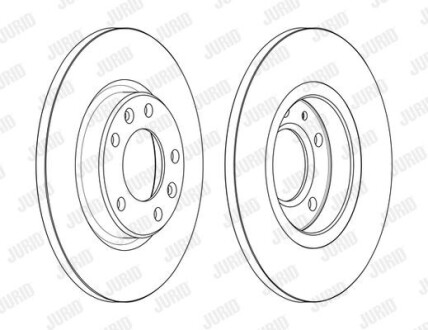 Гальмівний диск задній Citroen Berlingo, C4 / Opel Astra, Comdo / Peugeot 3008 Jurid 563166JC