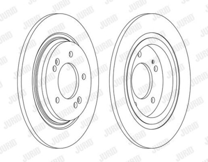 Гальмівний диск задній Hyundai Grandeur, Ioniq, i30 / KIA Ceed, Optima, Niro, Xceed Jurid 563182JC