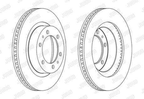 Гальмівний диск передній Toyota Fortuner, Hilux VII, VIII Jurid 563183JC