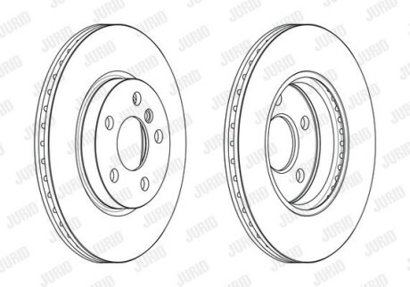 Гальмівний диск передній BMW 2, X1, X2 / Mini Countryman, Clubman Jurid 563191JC