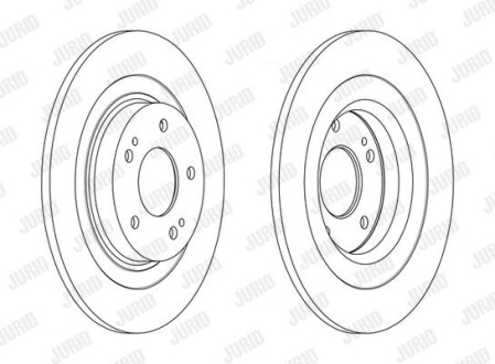 Гальмівний диск задній Peugeot 4008 / Citroen C4 Aircross / Mitsubishi ASX, Eclipse, Outlander III Jurid 563216JC