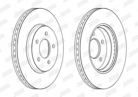 Тормозной диск передний Mazda Tribute / Ford Maverick Jurid 563234JC (фото 1)