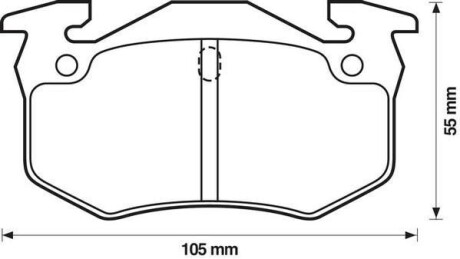 CITROEN гальмівні колодки задн. ZX 91-,Xsara,Peugeot 206-309,Renault 19,Clio,Megane I Jurid 571334J