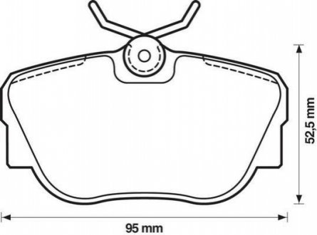 Тормозные колодки BMW 316i, 318i, 320i, 323i, 324, 325, 325i, Z1 Jurid 571352J (фото 1)