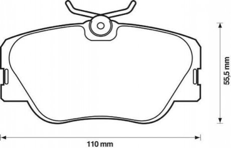 Тормозные колодки передние MERCEDES-BENZ 124/190/E PEUGEOT 205 CITROËN C15 Jurid 571382J