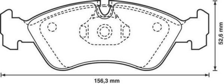 Гальмівні колодки передні Opel Astra F, Kadett E, Omega A, Vectra A / Vauxhall / Daewoo Jurid 571391J