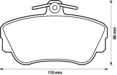 Гальмівні колодки передні Volvo 440, 460, 480 Jurid 571414J