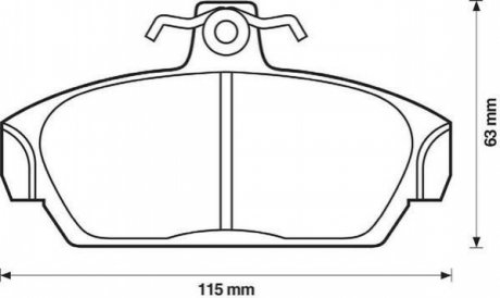 Колодки гальмівні ROVER 111, 114, 115, Metro, Metro Van, MG F Jurid 571436J