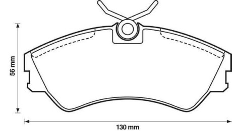 Гальмівні колодки передні VW Transporter T4 1990-2003р. Jurid 571460J