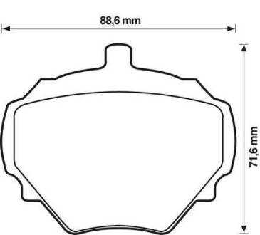 Гальмівні колодки задні Land Rover Defender, Discovery, Range Rover Jurid 571803J