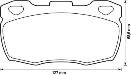 Гальмівні колодки передні Land Rover 110/127, Defender Jurid 571827J