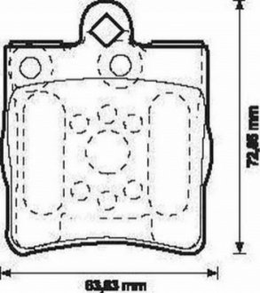 Тормозные колодки задние MERCEDES-BENZ C/CLK/E/S/SLK Jurid 571925J (фото 1)