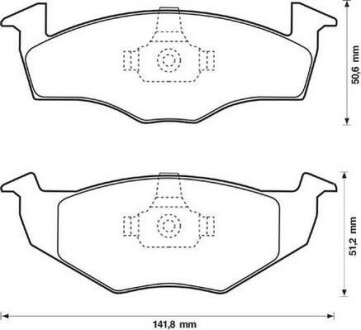 VW гальмівні колодки передні Golf III,Polo,Vento,Seat 91- Jurid 571939J