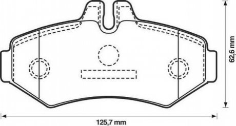 Гальмівні колодки задні Mercedes Sprinter /G VW LT Jurid 571950J (фото 1)