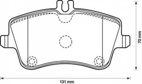 Гальмівні колодки передні Mercedes C-CLASS/ CLK/ SLK Jurid 571987J