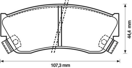 SUZUKI гальмівний колодки передні SWIFT 1.3 83-89 Jurid 572179J