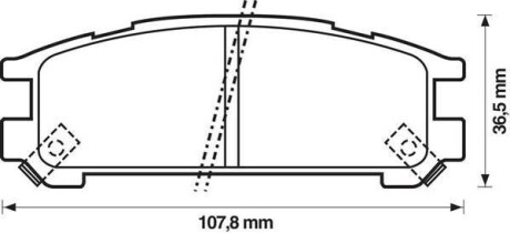 Гальмівні колодки задні Subaru Impreza, Legacy II, SVX Jurid 572197J