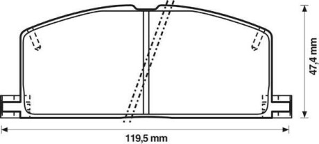 Гальмівні колодки передні Toyota Camry, Carina, Celica, Corolla / Lancia Dedra Jurid 572255J